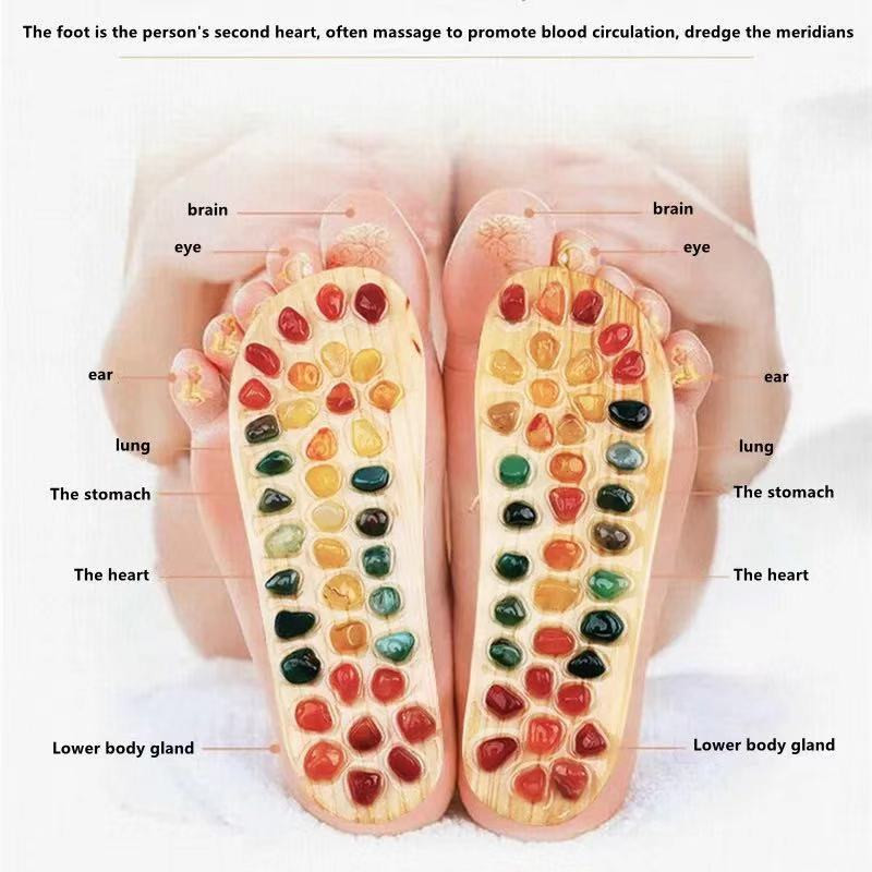 Summer men's and women's massage shoes home slippers home foot health care Pebble massage slippers acupuncture foot massage shoes