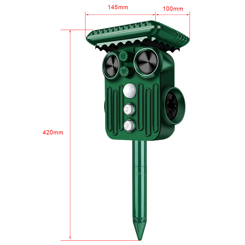 Amazon Solar Animal Repellent Outdoor Cat Repellent Dog Repellent Ultrasonic Solar Bird Repellent Factory