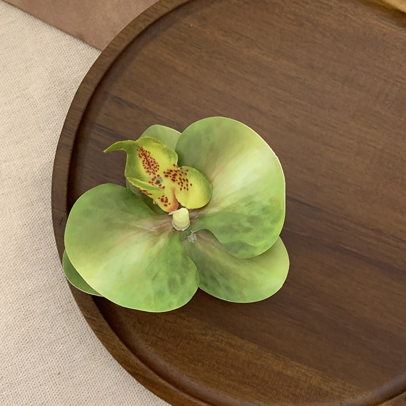 Wearing flower phalaenopsis side clip hairpin in this world, atmosphere feeling, photo, hair clip, seaside holiday hair accessories, headdress_voghion.com