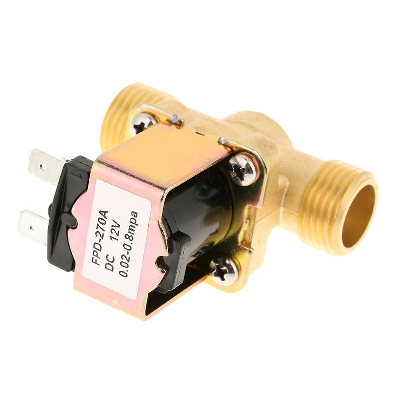 Dc 12v 4分外ねじ全銅電磁弁水弁 -- 常閉水弁太陽熱温水器弁|undefined