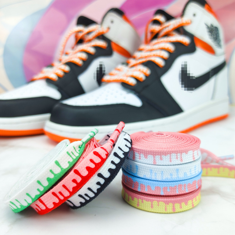 Factory spot fit AJ1 white powder GS ice cream shoelace AF1 Air Force One macaron DUNK shoelace