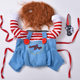 Cross-border dog clothes with knife doll transformation outfit funny costumes Halloween cat pet clothes supplies wholesale