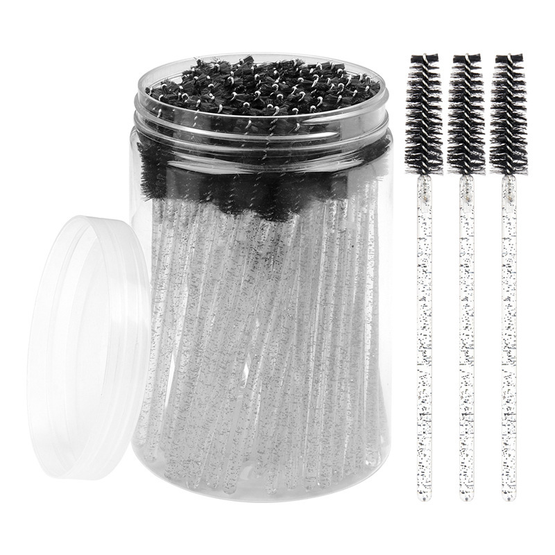 New disposable makeup brush barrel eyelash brush 100 PCs color eyelash beauty tools Crystal eyelash brush