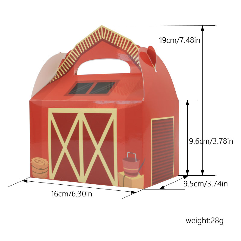 New Animal Portable Box Large Cake Box Farm Small Animal Hand Candy Box Square Bottom West Point Box