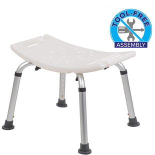 Cross-border e-commerce aluminum alloy curved seat bath chair for the elderly bath stool sauna stool for pregnant women shower bath chair