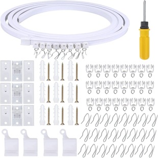 PVC plastic 5 m curved rail sharp hook screwdriver suit curtain track U-shaped L-shaped flexible Road rail