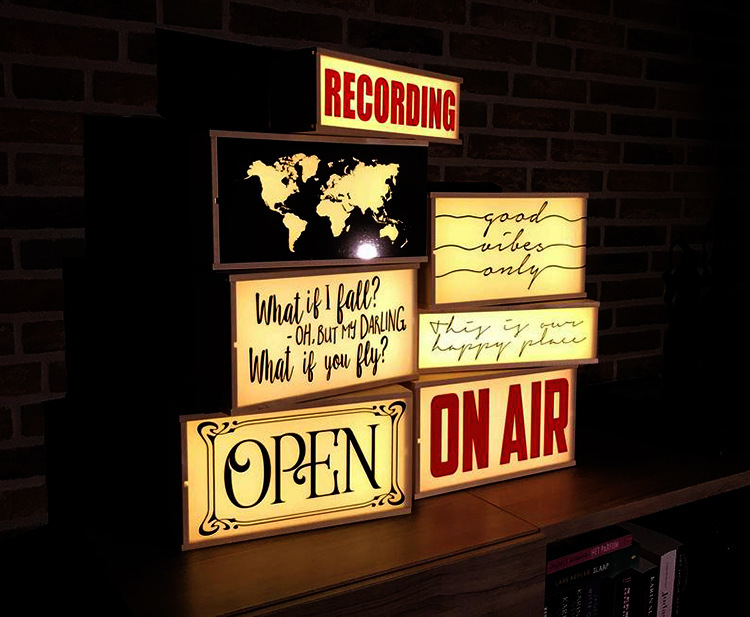 Amazon hot sale On air light box Creative AIR lighting night light LED light ON air light box