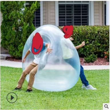 Cross-border new Wubble bubble ball oversized inflatable ball TPR children's toy bouncing ball water injection ball