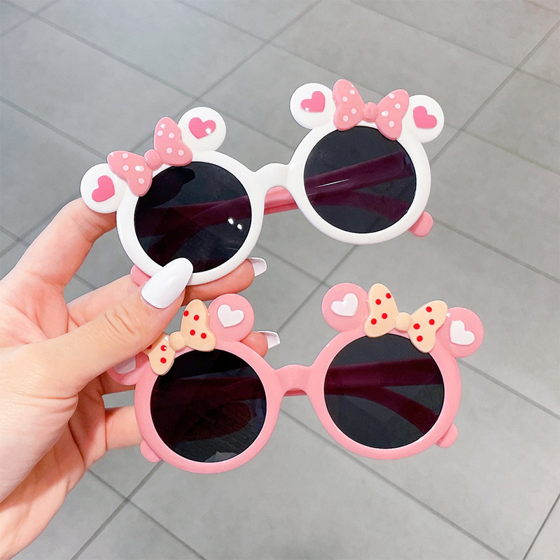 Children's Sunglasses Girls Mickey Super Cute Baby Sunglasses Anti-ultraviolet Cartoon Cute Little Girl Sunshade Glasses