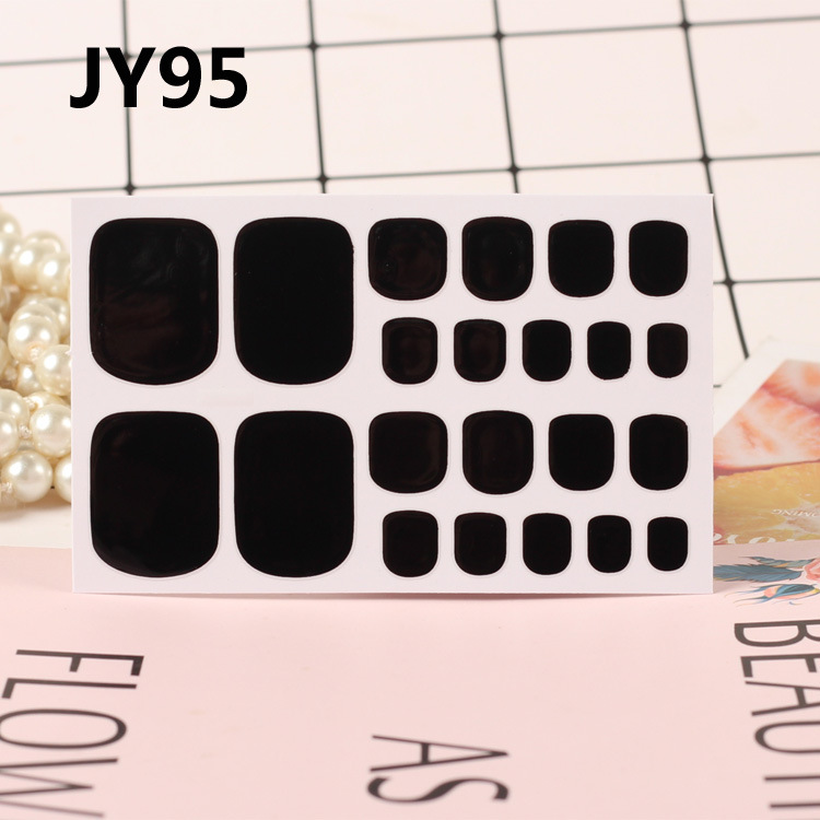 Manicure toenail stickers foot stickers foot mold stickers solid color nail patch decals stickers cross-border wholesale spot 22 stickers