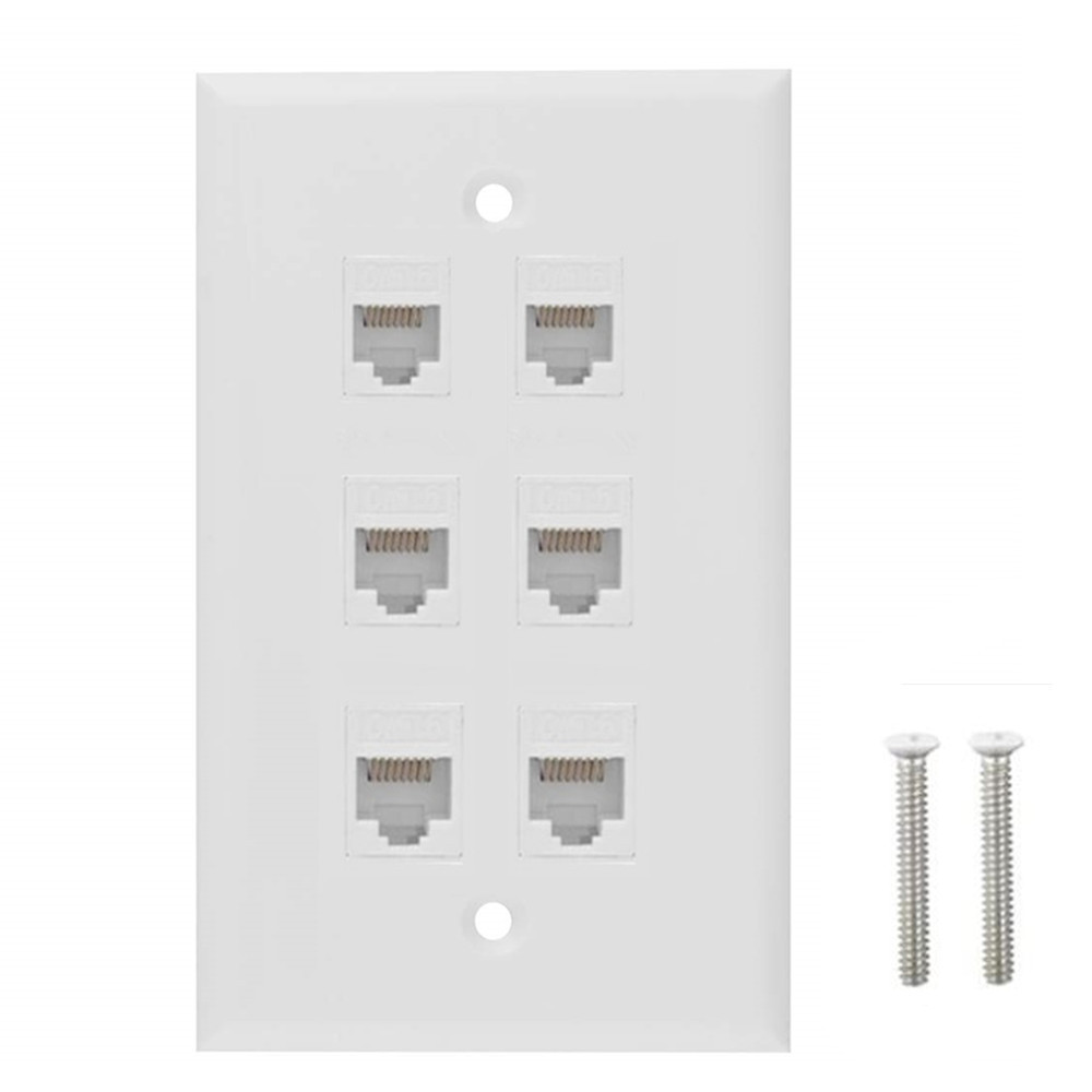 1-port 2-port 3-port 4-port 6-port buckle panel Network cat6 signal welding-Free Socket panel panel wall plug