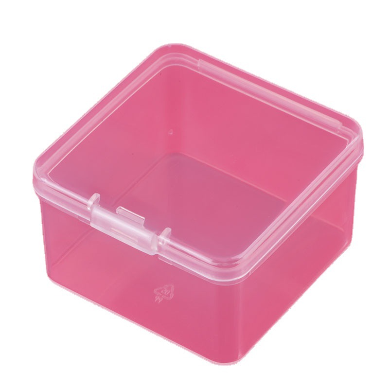 Square plastic box PP packaging sample box parts components storage box powder puff packaging box Mini small box
