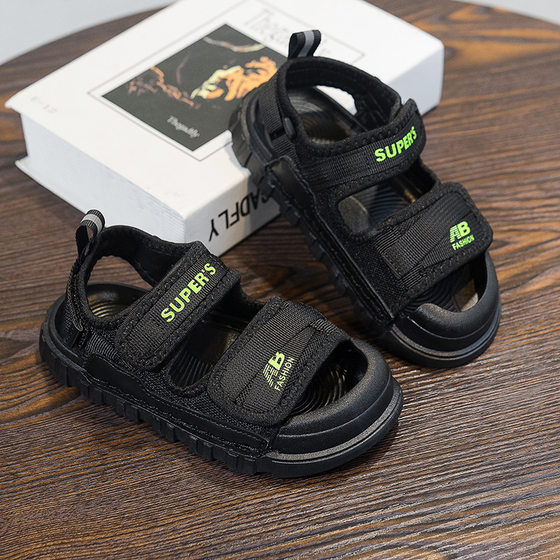 Boys Sandals 2025 Summer New Mid-Large Children's Wrap-up Shoes Children's Shoes Non-Slip Children's Beach Shoes Women's Shoes