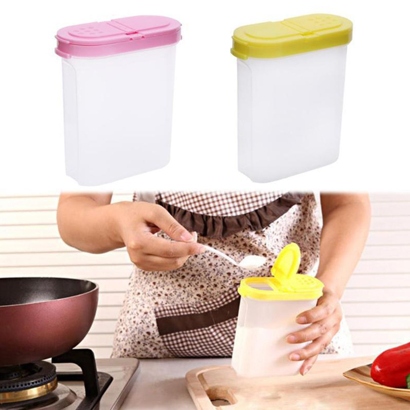 250ML double open lid seasoning Jar Kitchen salt MSG pepper seasoning jar moisture-proof dustproof insect-proof sealed