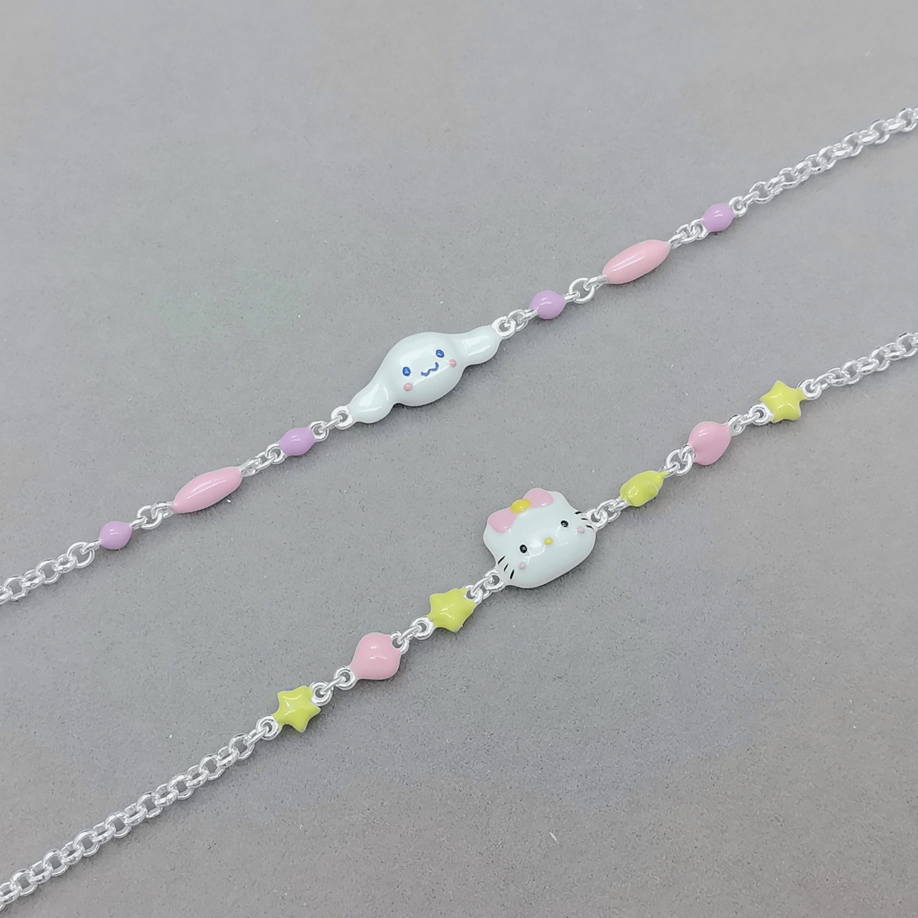 S925 sterling silver new cartoon Sanrio bracelet niche design baby bracelet silver jewelry cross-border factory direct sales