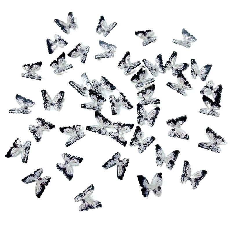 Nail Art Three-dimensional Butterfly Jewelry Three-dimensional Painted Cartoon Magic Color DIY Color Mixed Nail Jewelry
