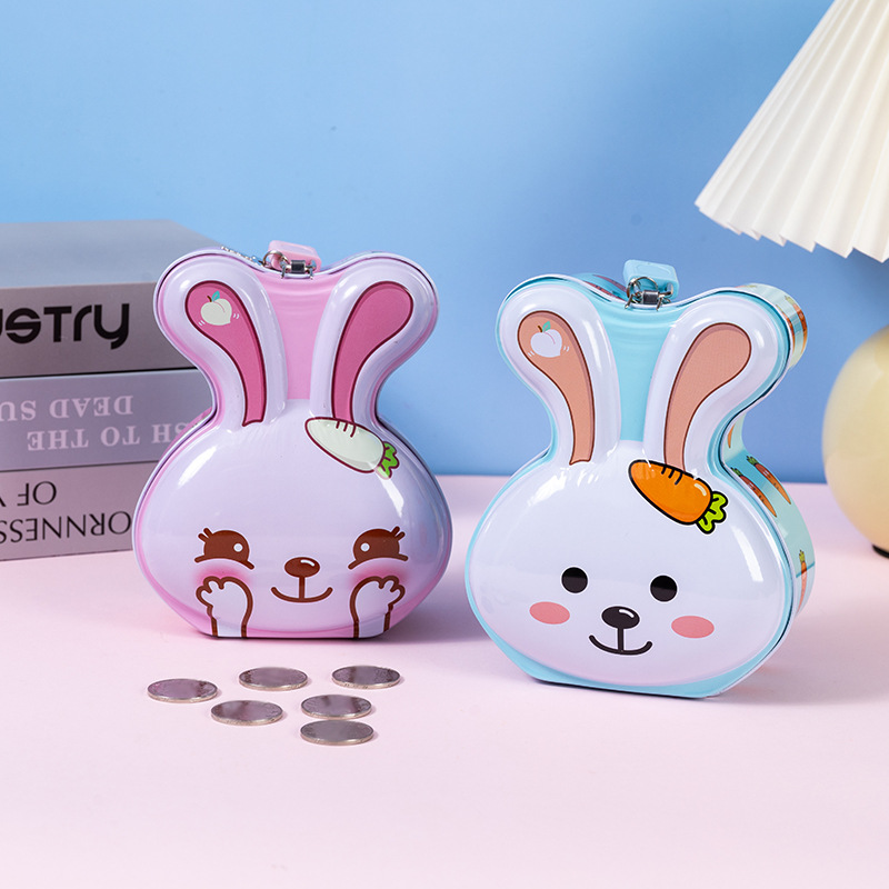 Authentic spirit tinplate House boys and girls piggy bank children's cartoon savings coin jar candy box