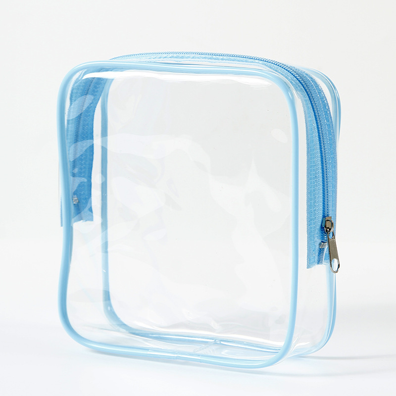 卸売りpvcゴムの骨の四角い袋の骨の縁袋のホットプレスのプラスチックの透明な包装袋の洗面袋の収納|undefined
