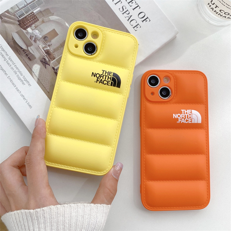 北面噴油羽絨服iPhone14適用11蘋果12/13PROMAX手機殼XS/XR防摔7P