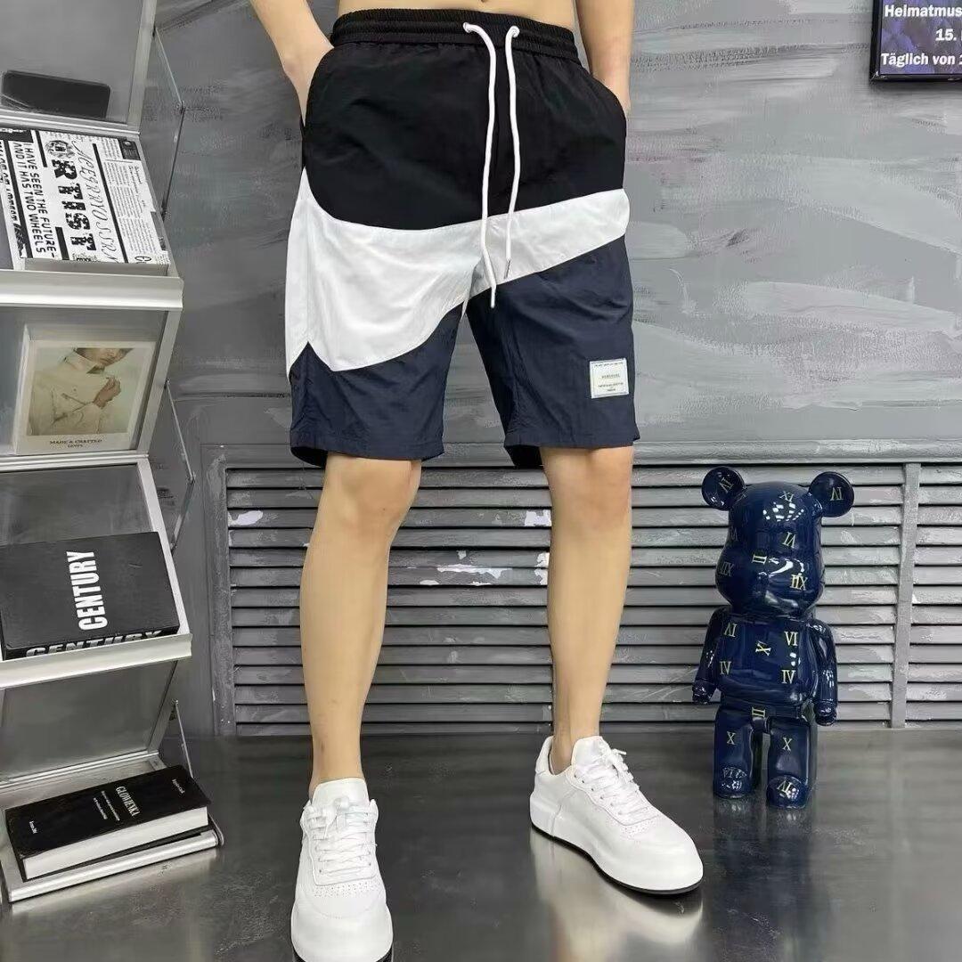 Casual Shorts Men's Summer New Fashionable Ice Silk Thin Five-point Pants All-match Color Matching Quick-drying Sports Short Pants