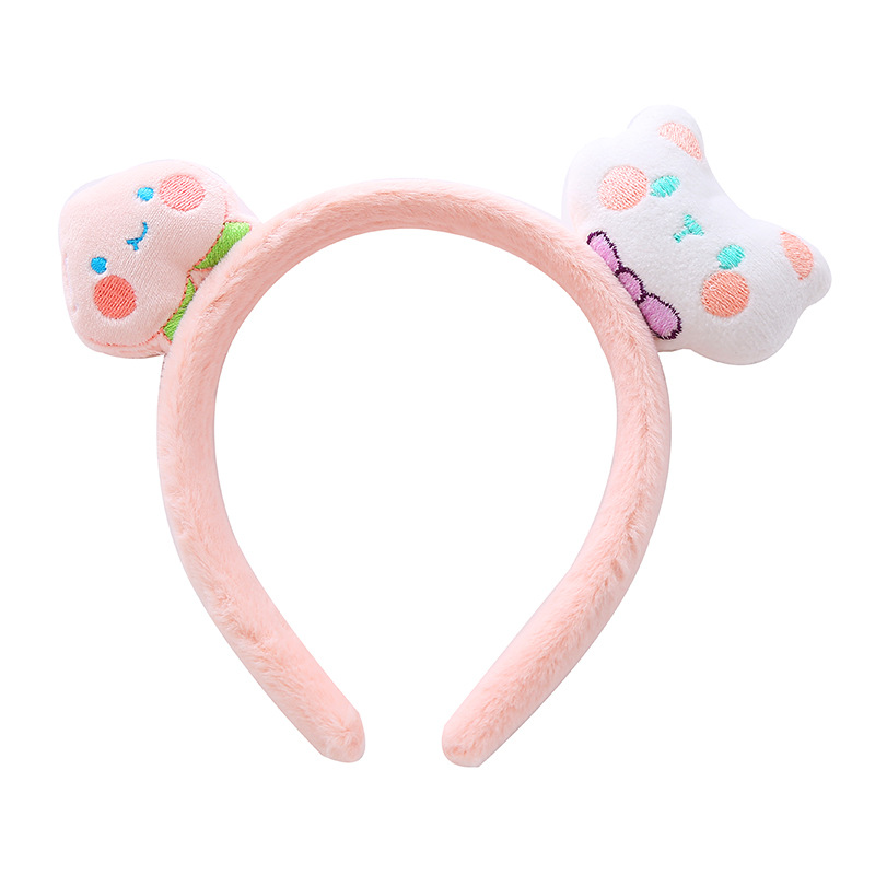 New Style Plush Animal Headband Double Head Kulomi Headband Makeup Simple Apply Mask Wash Face Hair Band Headwear