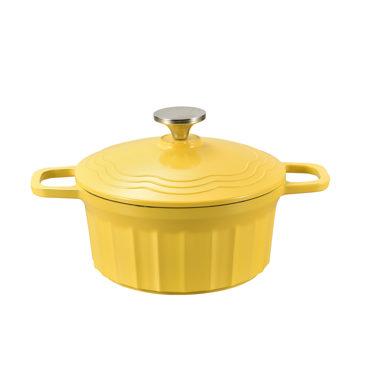 Factory wholesale binaural enamel color pot uncoated soup pot casserole kitchen pot non-stick pot cooking pot