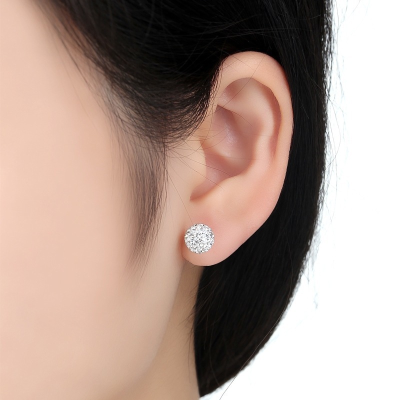 唯華気質女ピアスドリルピアス6m 8m 10m香巴拉球メッキアクセサリー満ドリルピアス|undefined