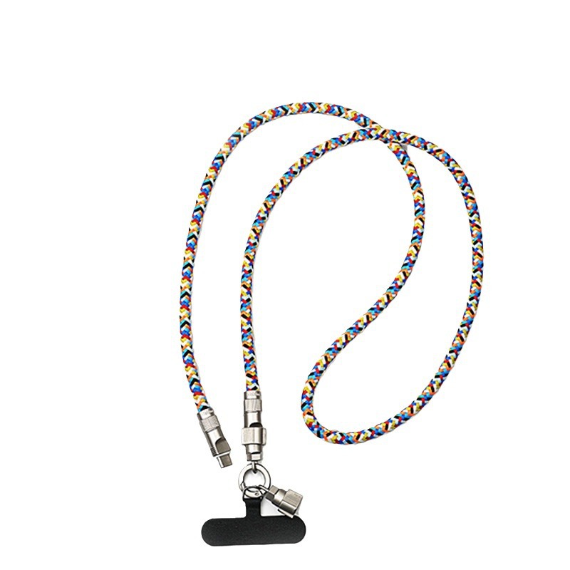 Braided mobile phone shell clip lanyard data cable multi-function anti-lost drop PD fast charge double typec flash charging cable