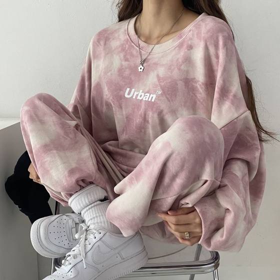 Set women's velvet padded wholesale cotton long sleeve trousers women's two-piece 2023 spring autumn winter thin casual foreign trade
