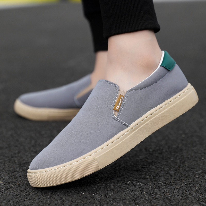 Foreign Trade Multi-color Extra Large Size Men's Shoes Ice Silk Canvas Shoes Men's Lazy Slip-on Casual Board Shoes Men's Cloth Shoes