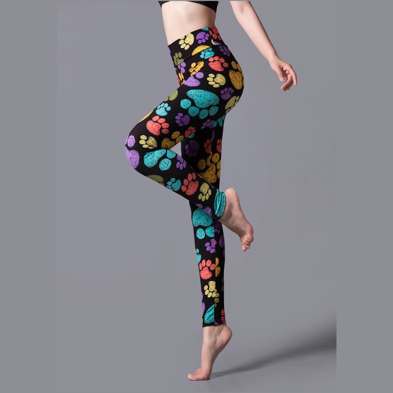 Spring and Autumn large elastic high waist leopard print outerwear leggings sports yoga slim slimming skinny pants fashion wide waist