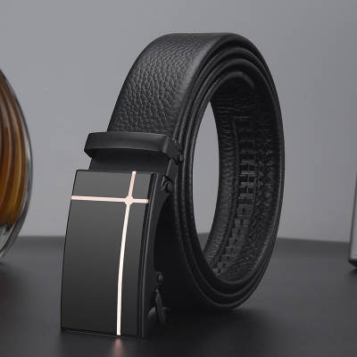 Belt men's wholesale high-end automatic Buckle Head middle-aged youth business belt trend men's belt men's manufacturers