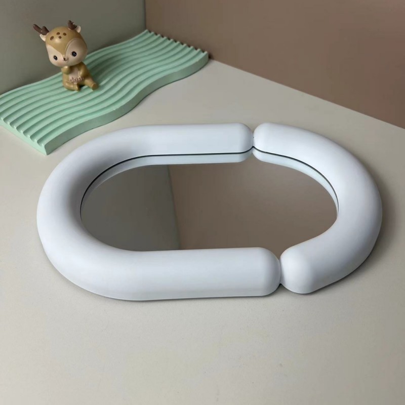 Factory wholesale oval shaped irregular dressing table desktop cosmetic mirror decorative mirror self-timer props cross-border export