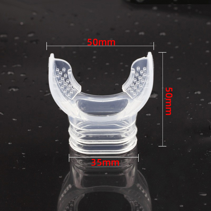 Diving Bite Snorkeling Hygienic Bite Diving Equipment Breathing Tube Transparent Silicone Bite Liquid Silicone