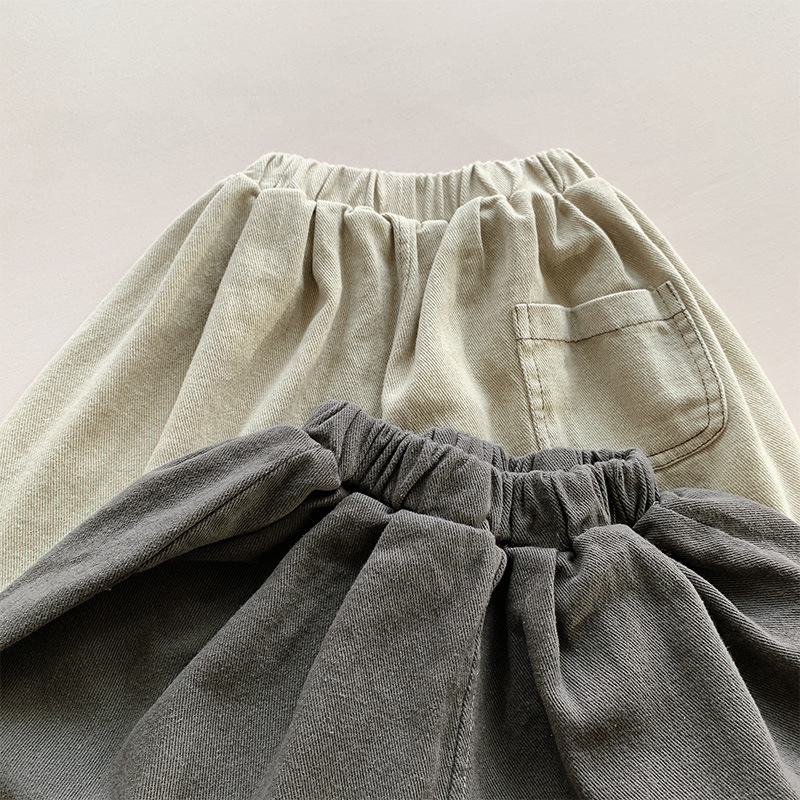 2025 Spring and Autumn New Loose Casual Wide Leg Haren Pants for Boys and Girls Korean Style Trendy Outer Wear Pants