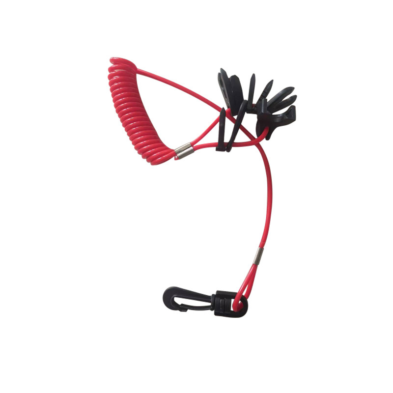 Factory supply red motor boat flameout rope yacht key spring rope motorcycle outboard machine accessories flameout rope