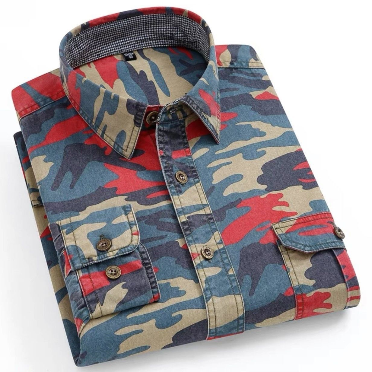 Spring and Autumn cotton camouflage shirt long-sleeved men's outdoor casual printed workwear shirt jacket men's clothing wholesale