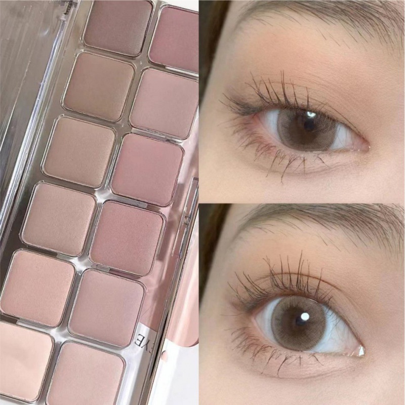 Inspiration Twelve Color Eyeshadow Plate Low Saturated Full Matte Cool Atmosphere Earth Color Pure Desire Eyeshadow Little Red Riding Book
