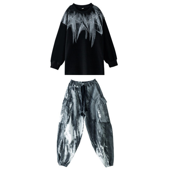 Hip hop children's fashion clothes boys' hip hop dance practice clothes suit girls' cool handsome performance clothes children's performance clothes