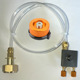 Outlet valve with pressure relief function (can be used for long/flat gas tanks)