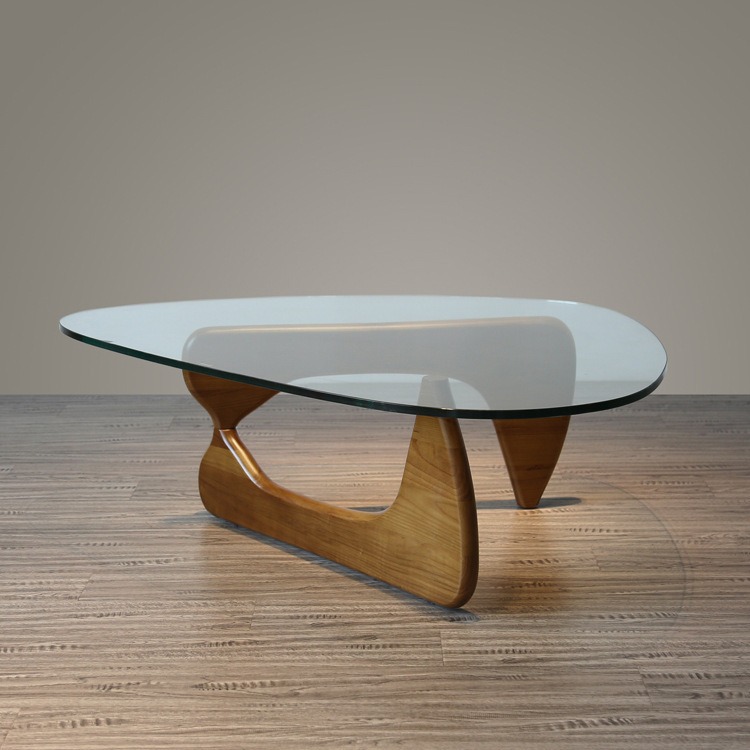 Designer Isamu Noguchi Living Room Light Luxury Glass Coffee Table Small Apartment Household Creative Coffee Table Advanced Sense Sofa Side Table