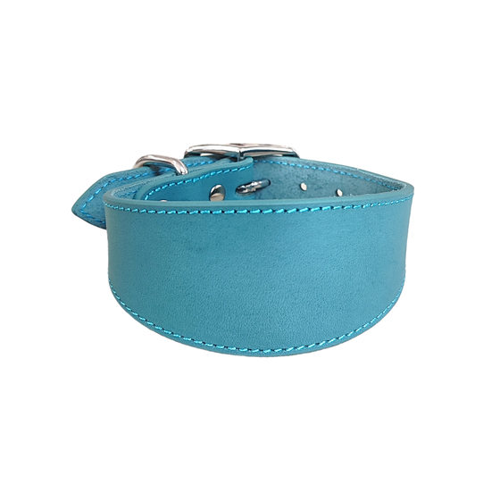 Full Grain Cowhide Widened Protective Fine Dog Leather Collar Pet Collar Dog Anti-Le Greyhound Leather Collar
