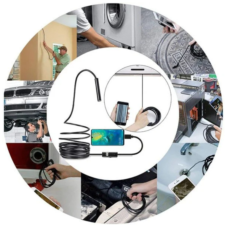 HD industrial pipe endoscope 7mm mobile phone external camera car visual inspection repair endoscope