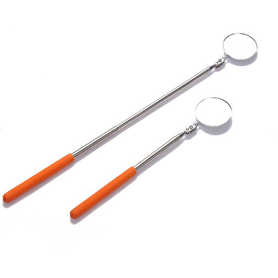 50mm round multi-directional inspection mirror telescopic reverse viewpoint inspection mirror section 2 can be stretched 360 degrees rotation now