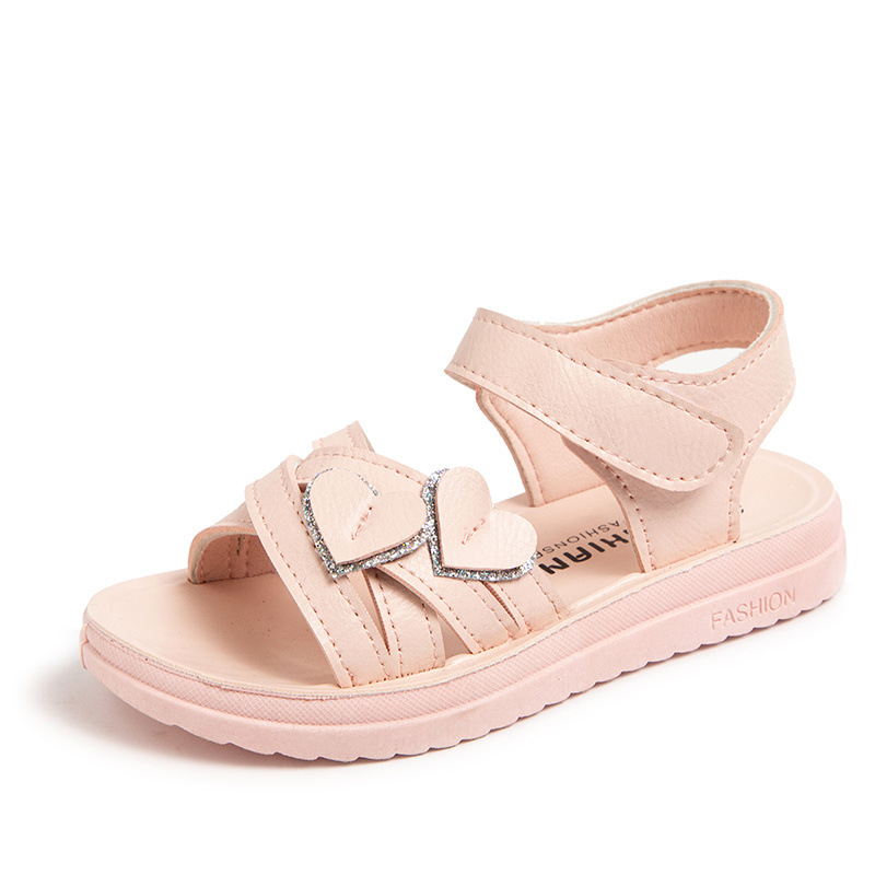 Girls' Sandals 2023 Summer New Soft-soled Beach Shoes Big Children's Little Girl's Foreign Style Women's Treasure Princess Shoes