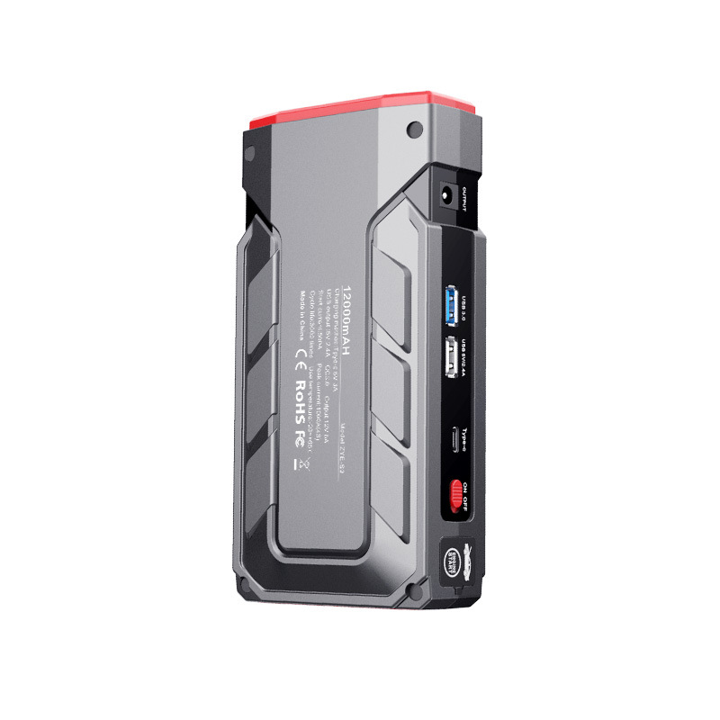 New multifunctional car emergency start power supply 12V car backup battery with Compass mobile power supply
