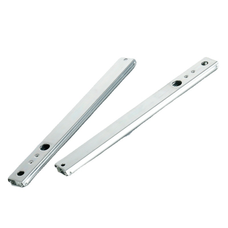Wholesale supply two-section Silencer Smooth 27 two-way drawable drawer slide rail high quality steel ball cabinet track