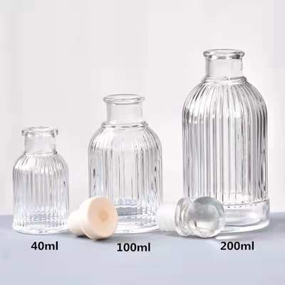 100ml Roman column aromatherapy bottle vertical stripes glass bottle refined white bayonet Roman glass aromatherapy wholesale