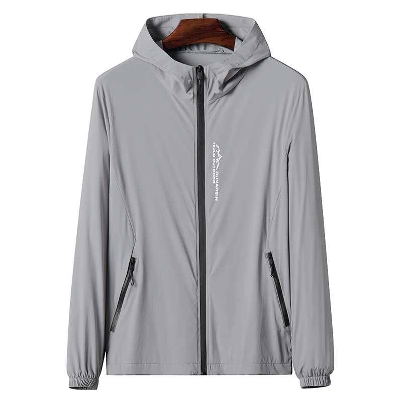 2022 Summer Ultra-thin Men's Sun-protective Suit Loose Large Size Jacket Coat Korean Fashionable Casual Skin Coat
