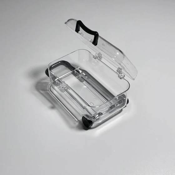 style mini trolley case transparent jewelry box earrings hair accessories organizing small box
